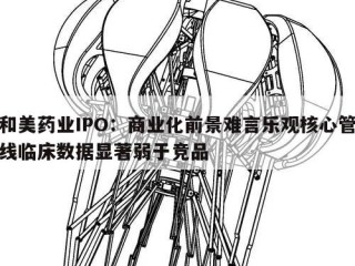 和美药业IPO：商业化前景难言乐观核心管线临床数据显著弱于竞品