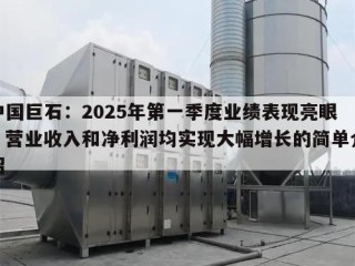 中国巨石：2025年第一季度业绩表现亮眼，营业收入和净利润均实现大幅增长的简单介绍